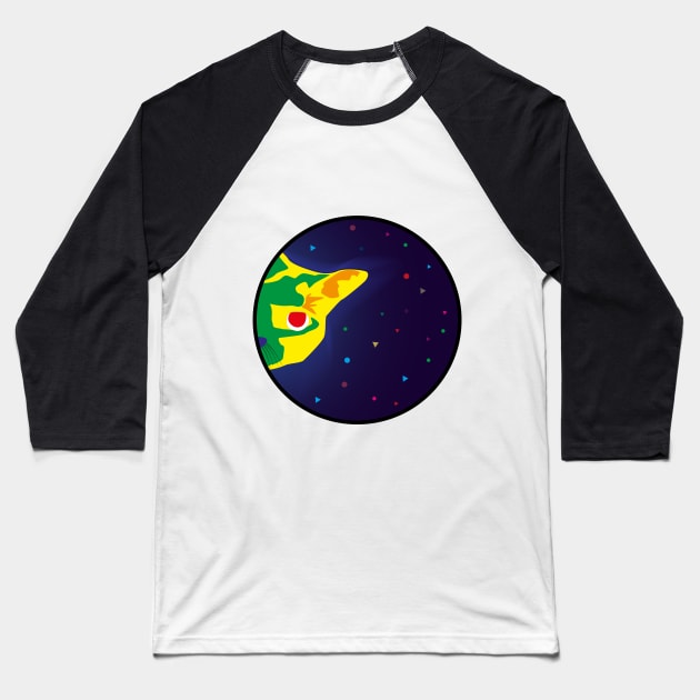 gato en el espacio geometrico Baseball T-Shirt by TheSk